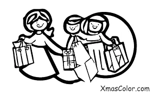 Noël / Achats de Noël: Un couple de faire du shopping pour chacun autre