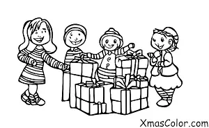 Noël / Achats de Noël: Un enfant qui fait les achats de Noël