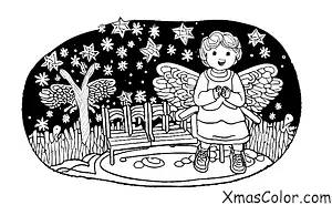 Noël / Anges de Noël: Un ange dans un parc