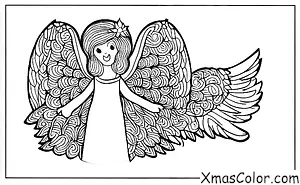 Noël / Anges de Noël: Un ange qui regarde du ciel