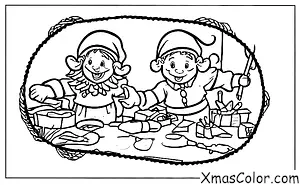 Noël / Atelier de Père Noël: Les elfes sont occupés au travail