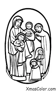 Noël / Bébé Jésus: Marie et Joseph avec l'enfant Jésus
