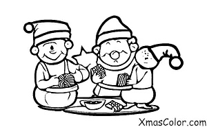 Noël / Blitzen: Blitzen et Père Noël mangent des biscuits de Noël