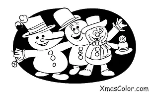 Noël / Bonhomme de neige pas gentil: Frosty le bonhomme de neige en construction par un groupe d'enfants