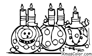 Noël / Boule de Noël: Pudding de Noël aux bougies