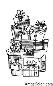 Noël / Cadeaux de Noël: Un tas de cadeaux
