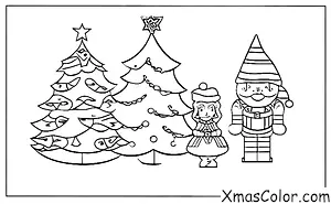 Noël / Casse-Noisette: L'arbre de Noël etla cheminée