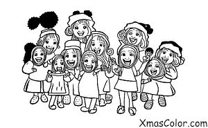 Noël / Chants de Noël: Un groupe d'enfants de la chorale