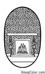 Noël / Cheminées: Une cheminée avec un feu chaud qui brûle