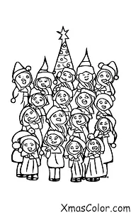 Noël / Choeur de Noël: Un chœur qui chante des chants de Noël