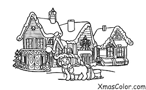 Noël / Cloches de traîneau: Une scène de Noël avec des cloches de traîneau