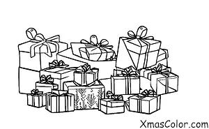 Noël / Compteur de Noël: Compte à rebours de Noël avec des cadeaux