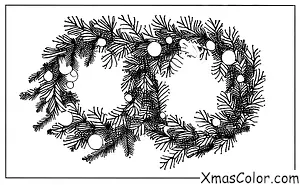 Noël / Couronnes de Noël: Un couronnes festif avec du houx et des baies