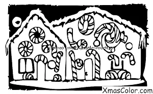 Noël / Décoration de maisons en pain d'épices: Une famille qui décore une maison en pain d'épice ensemble