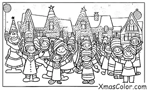 Noël / Défilés de Noël: Les enfants dans le défilé de Noël