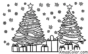 Noël / Differentes manières de décorer un sapin de Noël: Un sapin de Noël décoré avec des ornements et une guirlande