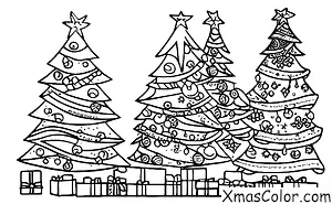 Noël / Differentes manières de décorer un sapin de Noël: Un sapin de Noël décoré avec des ornements