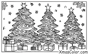 Noël / Differentes manières de décorer un sapin de Noël: Un sapin de Noël décoré avec toutes les lumières