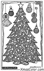 Noël / Differentes manières de décorer un sapin de Noël: Un sapin de Noël décoré de lumières et de guirlandes