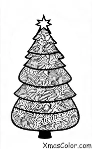 Noël / Differentes manières de décorer un sapin de Noël: Un sapin de Noël décoré de rubans