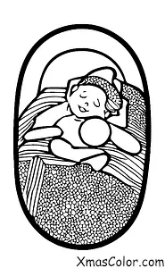 Noël / Enfants: Un enfant endormi dans son lit la veille de Noël