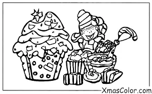Noël / Faire des biscuits de Noël: Rouler la pâte à cookies