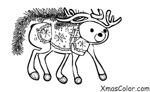 Noël / Guirlandes de Noël: Un renne illuminé