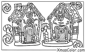 Noël / Habillez les salles: Faire des maisons de pain d'épices