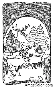 Noël / Île de Noël: Le renne de Noel