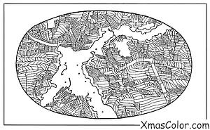 Noël / Île de Noël: Une carte de l'île Christmas