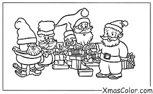 Noël / Je Serai à la Maison pour Noël: Père Noël dans son atelier