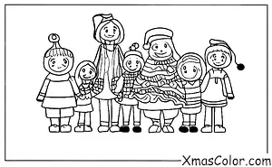 Noël / Je Serai à la Maison pour Noël: Une famille réunie autour du sapin de Noël