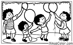 Noël / Jeux: Une famille qui joue à attraper le ballon
