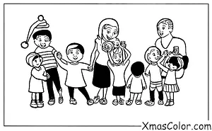 Noël / Jeux: Une famille qui joue à des charades