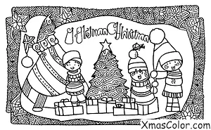 Noël / Joyeux Noël: Une carte de Noël avec la phrase «Feliz Navidad»