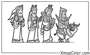 Noël / L'Épiphanie: Les Trois Rois en route