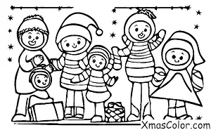 Noël / La famille: Une famille qui joue dans la neige