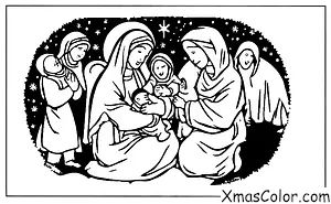 Noël / La Première Noël: Les bergers appelés par les anges pour voir Jésus né en bas âge