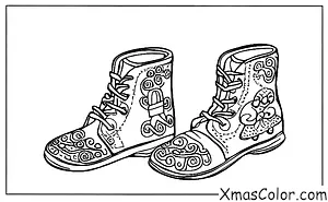 Noël / La Saint-Barbe: Les enfants laissent leurs chaussures pour le Père Noël