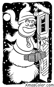 Noël / Le Grinch: Le Grinch essayant de voler des cadeaux sous le sapin