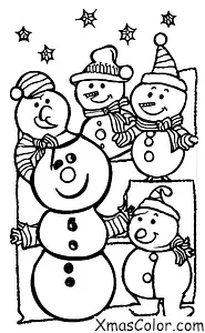 Noël / Les amis de Bonhomme de Neige: Frosty et ses amis chantant des chants de Noël