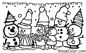 Noël / Les amis de Bonhomme de Neige: Frosty et ses amis jouant dans la neige