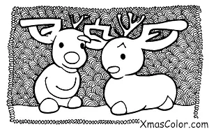 Noël / Les campanilles: Un clocheton sur un renne
