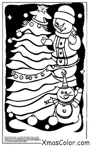 Noël / Les campanilles: Un clochette sur un bonhomme de neige