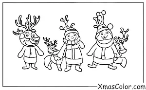 Noël / Les rennes du Père Noël: Les rennes qui jouent