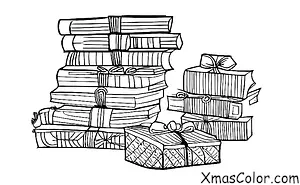 Noël / Livres de Noël: Un tas de livres de Noël