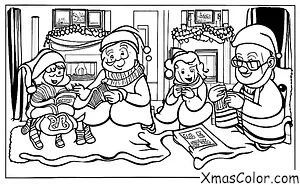 Noël / M. et Mme Claus: M. et Mme Claus dans leur cosy maisonnette