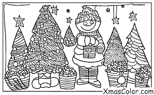 Noël / Mais à pop: pop-corn sur l'arbre de Noël