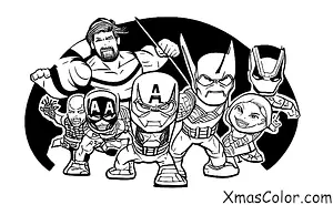 Noël / Marvel Noël: Les Avengers combattent Thanos