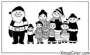 Noël / Mode de Noël: Une famille dans leur tenue de Noël